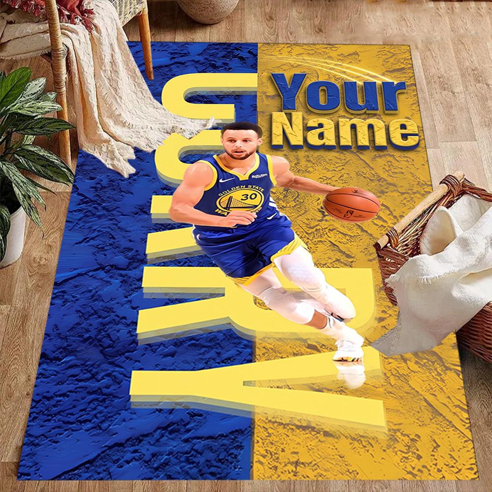Golden State Warriors Curry Dynasty Customized Name Carpet Suitable for Outdoor Game Room Bedrooms Foyer Anti-slip Rug Office home decor