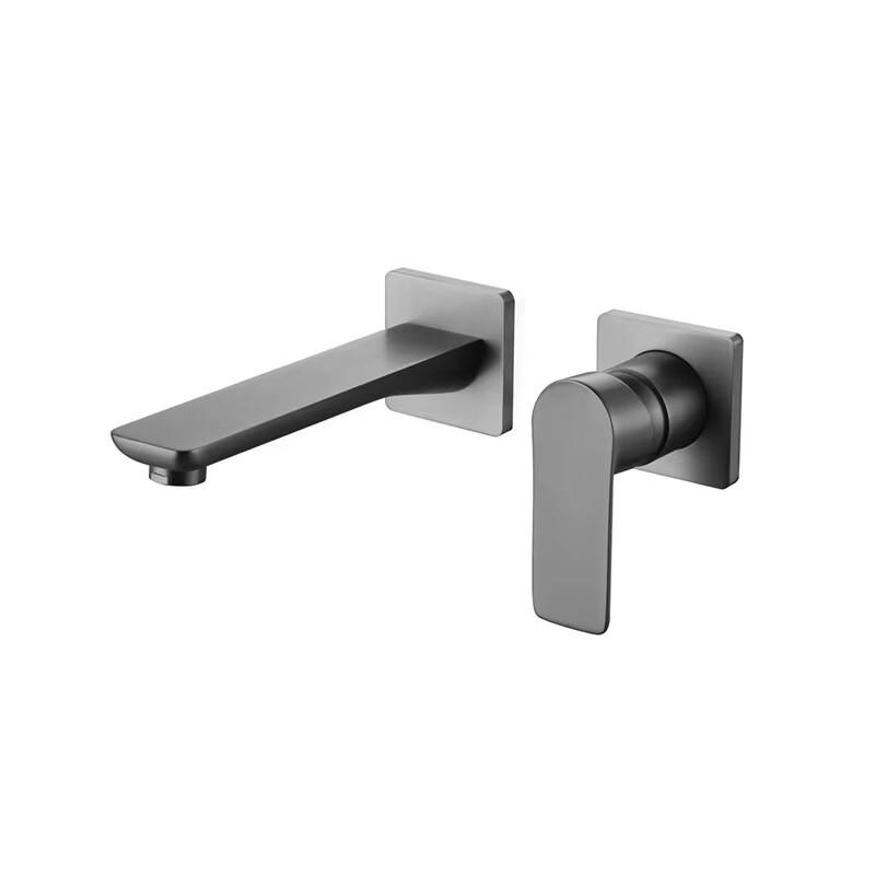 Gunmetal Grey Concealed Copper Bathroom Faucet