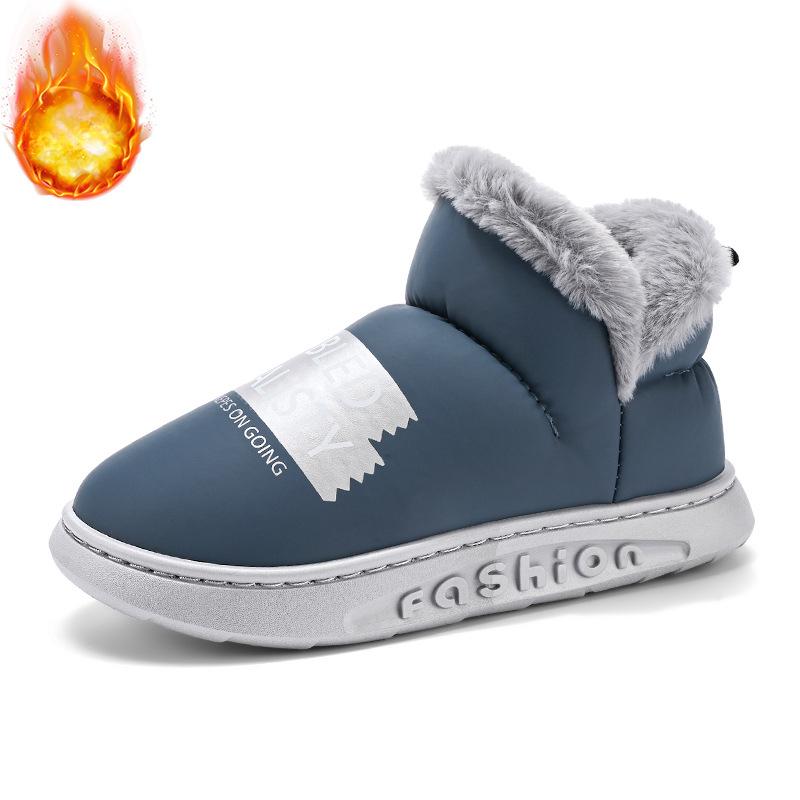 Парные зимние ботинки, новые зимние плюшевые теплые туфли на каблуке для мужчин, нескользящая платформа, мягкие, унисекс, износостойкие мужские ботильоны