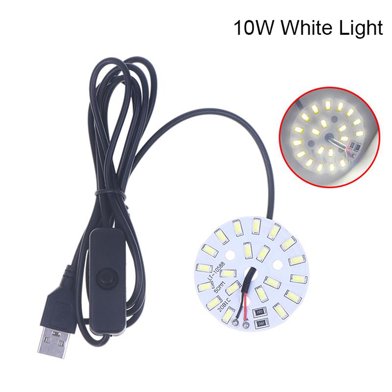 1 шт. USB-штекер DC5V Источник света LED Светодиодные бусины SMD 5730/2835 Кольцевой чип С черным кабелем 1,5 м с переключателем 3/5/10 Вт Белый свет