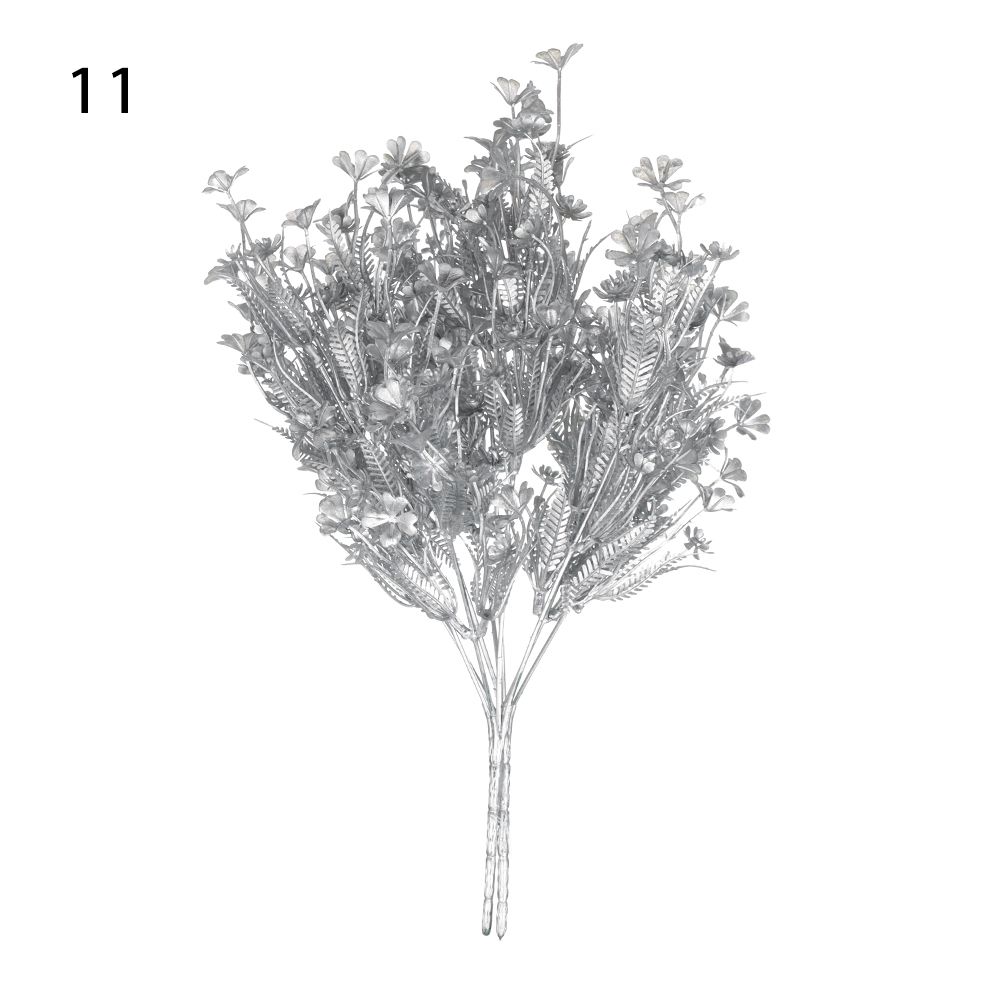 Plant Christmas Ornament Artificial Plant Gold Silver Simulation Leaf Christmas Artificial Flower