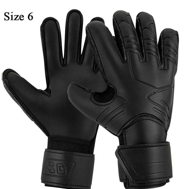 1 Pair Anti-Slip Kids Goalie Gloves Competition Size 5-10 Rubber Goalkeeper Gloves Cushioning Double Layer Wrist Play Football