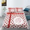 Christmas Home Bedding Set Santa Claus Pattern Bedding Set Bedding Set Quilt Cover Pillow Case Single/Double Bed 2/3 Bedroom Decoration