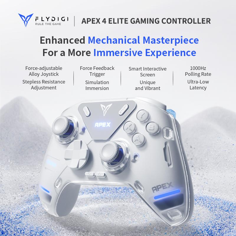 Новый игровой контроллер Xiaomi Flydigi APEX 4 Wireless Elite Force Feedback Trigger Smart Handle Support PC/Switch/Mobile/TV Gamepad