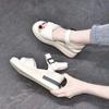 New Arrival Sexy Solid Color Wedge Open Toe Women's Sandals Summer Fashion Casual Elegant High Heels NO: M201