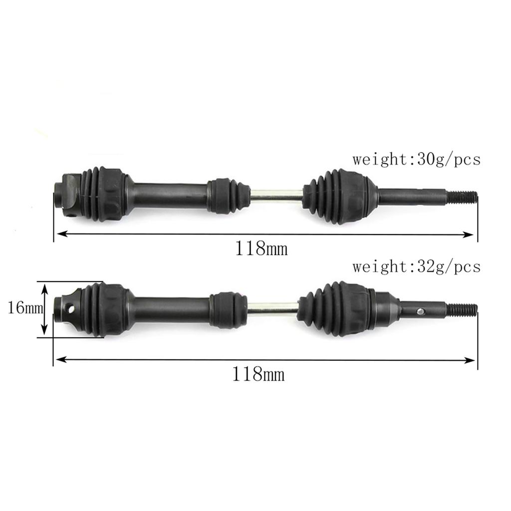 4 Pcs Rr Drive Shaft Steel Driveshaft CVD Replacement for Slash Rustler Hoss VXL 4X4 1/10 Remote control Car