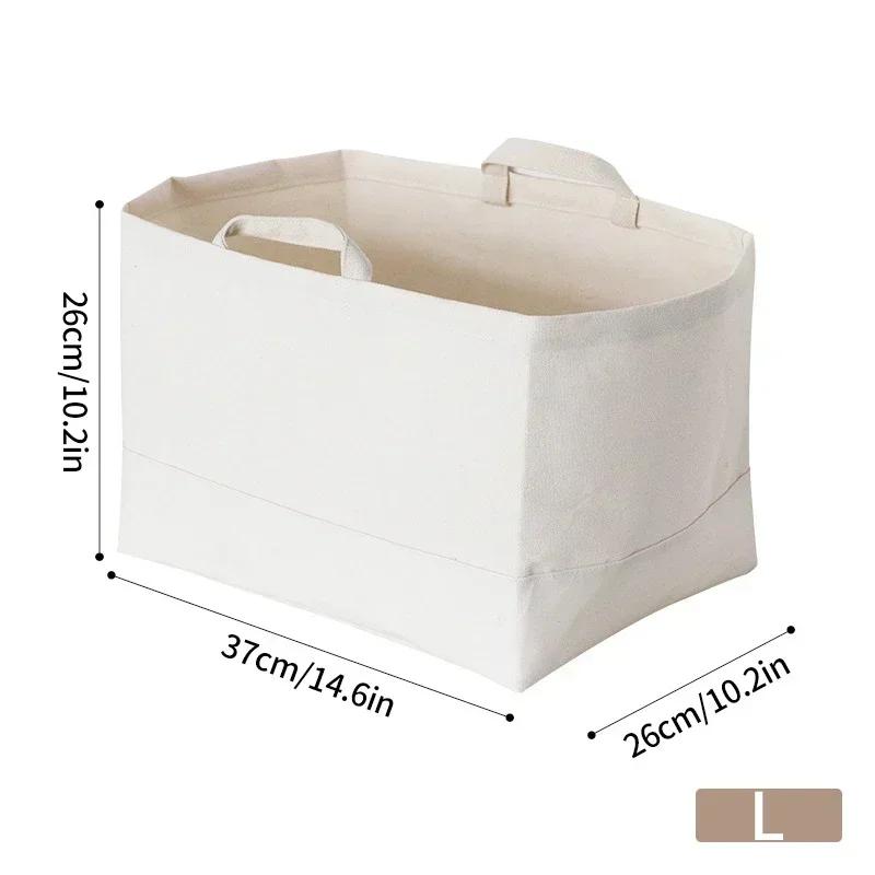 Cotton Linen Dirty Clothes Laundry Basket Collapsible Laundry Hamper Toy Storage Household Sundries Storage Basket with Handle