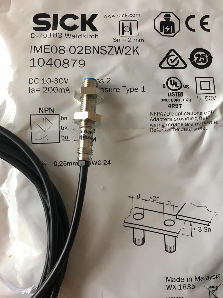 Новый индуктивный датчик приближения SICK IME08 IME08-02BNSZW2K/2S