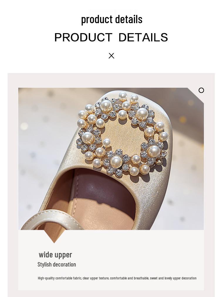 Детские туфли на высоком каблуке принцессы: Кожаная обувь Весна/Осень 2025