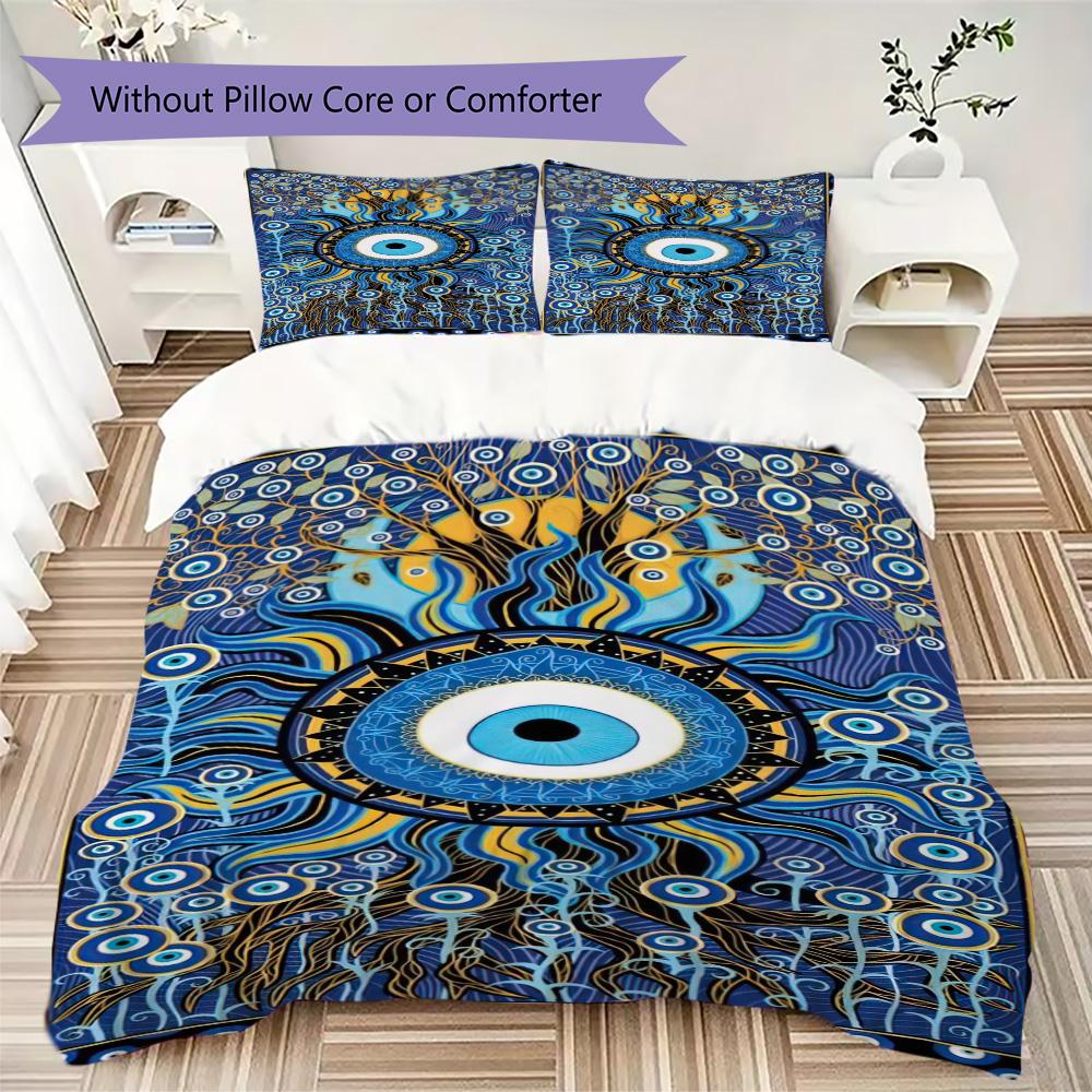 Mystic Eye Mandala Art Home Decoration Soft Printed Sofa Cover Blanket Bedding Down Pillowcase Duvet Cover Without Core A3