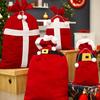 Christmas Velvet Santa Bag with Drawstring Red Santa Gift Bag Large Gift Wrapping Sack for Xmas Present Party Supply