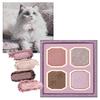 MilleFee Палетка теней для век My Kitty Cat Eyeshadow Глиттер Фиолетовый Розовый Макияж (02 Рэгдолл) 4-Color