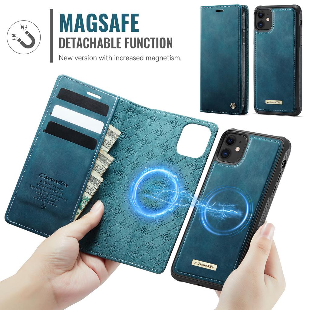 For iPhone 12 Pro 6.1 inch/iPhone 12 6.1 Inch Case CASEME C49 Compatible with MagSafe RFID Blocking Detachable Wallet Leather Phone Cover