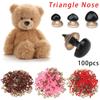 100pcs Crafts Plastic Triangle Noses For Dolls Toys For Bear Buttons Toy DIY Safety Nose Accessories