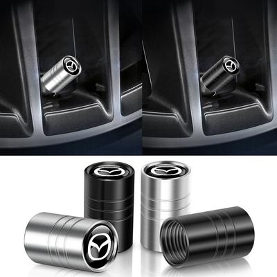 4pc/set Metal Hexagonal Valve Dust-proof Automotive Parts Car Wheel Tires Valves Tyre Stem Air Caps For Mazda 2 3 5 6 Axela CX-3 Yty54