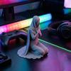 Фигурка молящейся девочки на коленях 3D-печать с капюшоном Статуя молящейся женщины Скульптура Домашний Офисный Настольный Религиозный Орнамент
