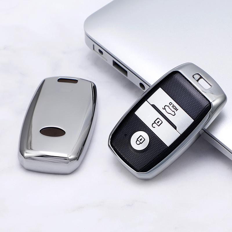 Чехол для ключа автомобиля Kia K3/K4: Совместим со Sportage, KX3, Yipao, KX57, Kaisen, CROSS, Sorento - Полужесткий чехол с пряжкой