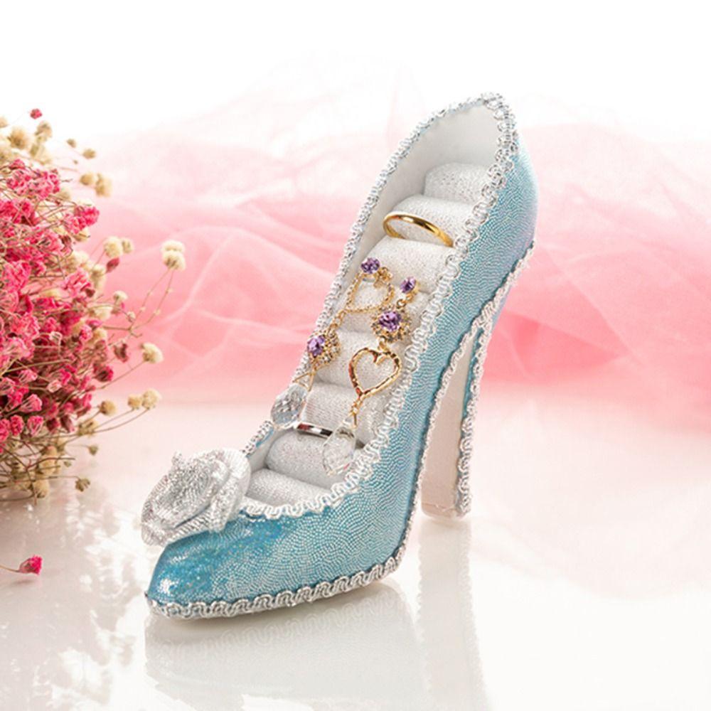 Элегантный бархатный стенд для колец, туфли на высоком каблуке, стойка для ювелирных изделий, дисплей для ювелирных изделий