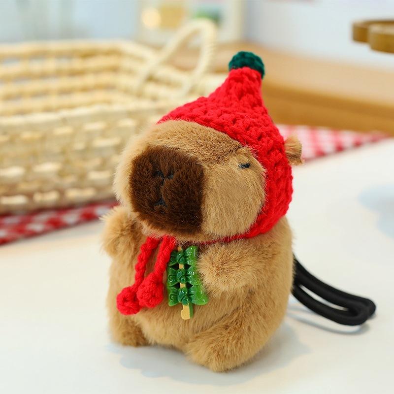 Плюшевые игрушки Куклы капибары Вязаная цветная веревка Подвесной брелок Кукла капибары Бара Капибара Подвесной