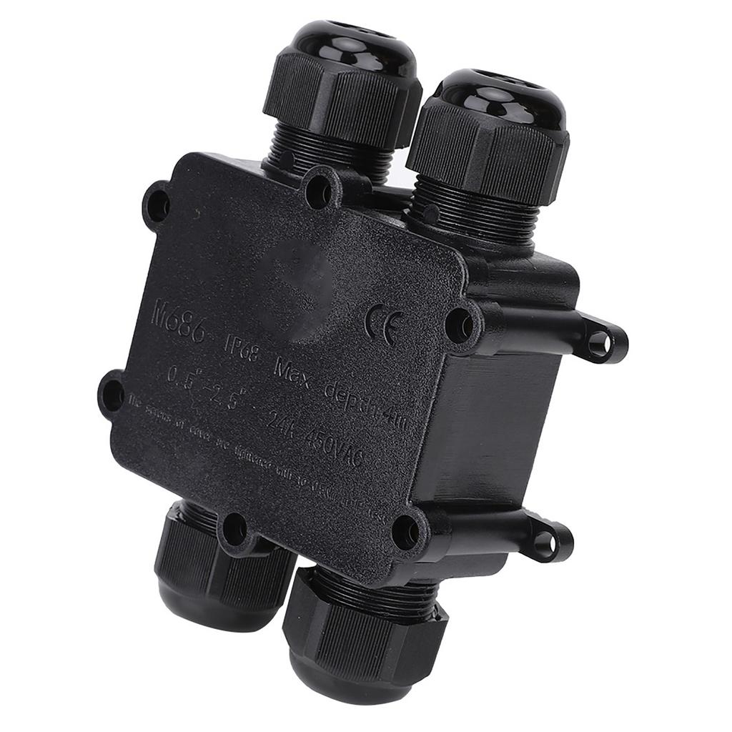 Распределительная коробка Пластиковая распределительная коробка Пластиковая Водонепроницаемая распределительная коробка M686 Уличный Кабель 4-ходовая H-типа Электрическая распределительная коробка IP68