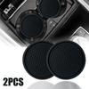Car Anti Slip Cup Coaster 2pcs Black Interior Accessory Suitable for Most 7cm Diameter Cups - Essential - with Car Decoration