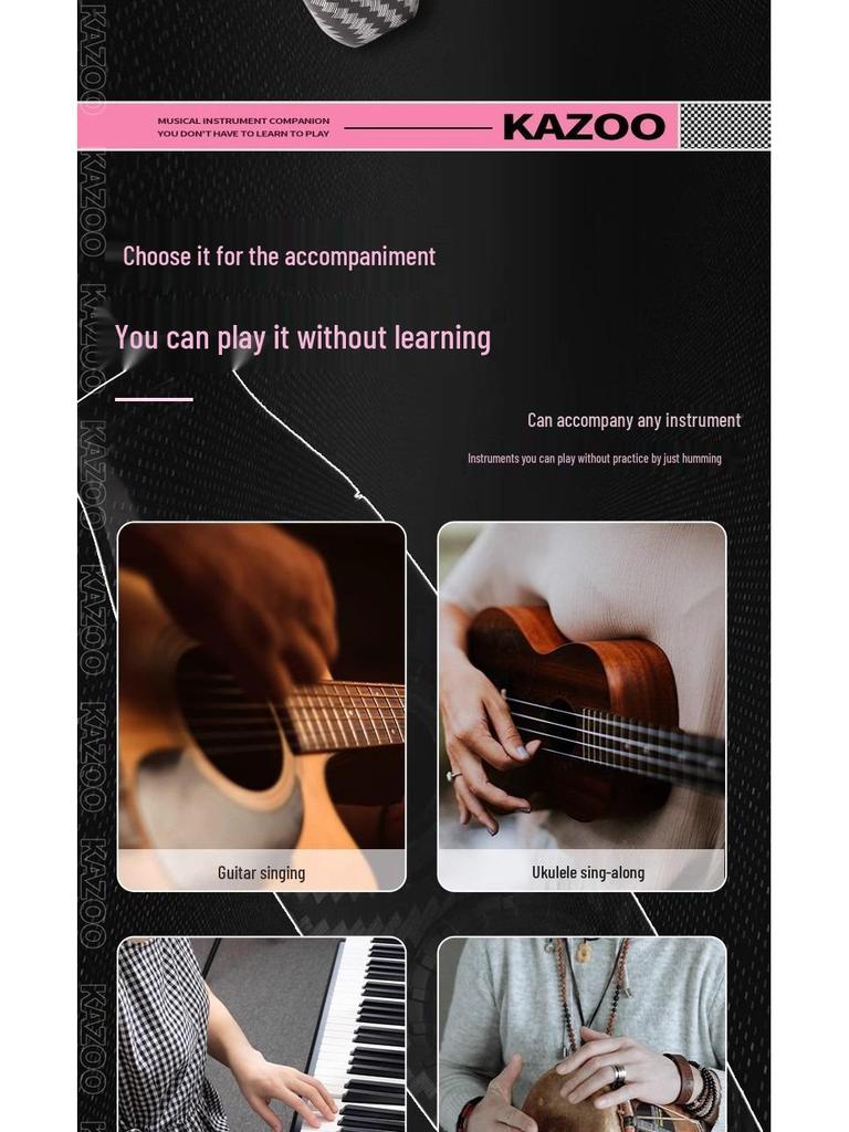 Concert-Grade Kazoo: Play Instantly, Douyin-Style, Perfect for Beginners