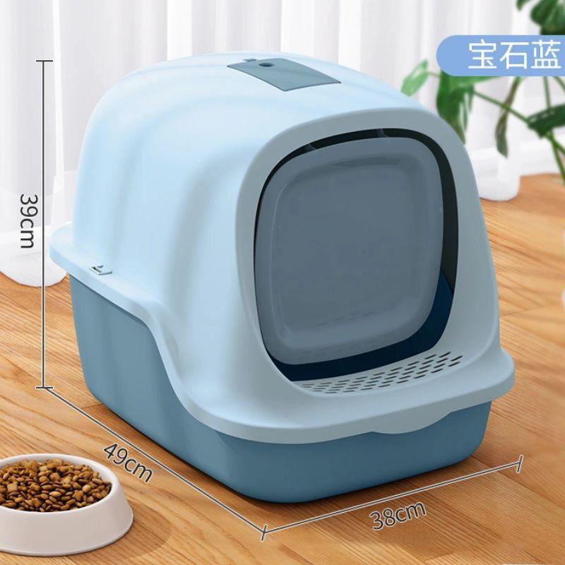 Полностью закрытый кошачий туалет, не разбрызгивающий и дезодорирующий туалет для домашних животных Товары для кошек