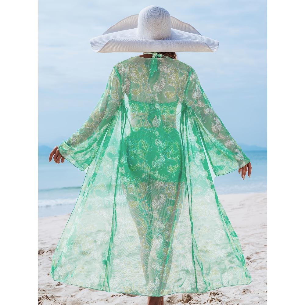 2025 New Stylish Bikini Three-Piece Set with Cover-Up