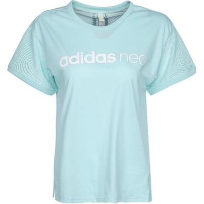 Серия Neo Sports Casual Футболка женская модная универсальная с коротким рукавом и приспущенным плечом, синяя CF9797