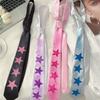 Y2K Star Tie Sweet Unisex Necktie Creative Glossy Tie  Suit Accessories