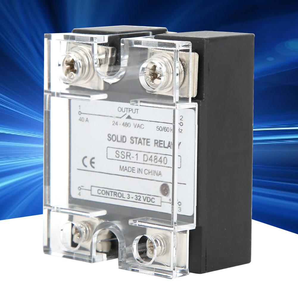 SSR40DA Твердотельное реле SSR Твердотельный модуль Управление постоянным током Переменный ток 40А 332В постоянного тока