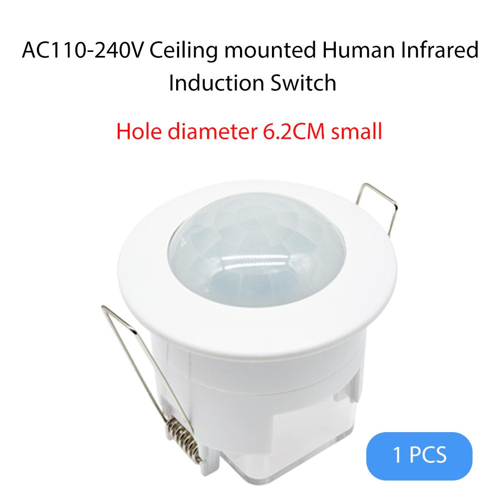 IR Infrared Body Motion Sensor Switch Automatic PIR Motion Human Body Sensor Detector Home Office 360 Degree Recessed 240V 110V