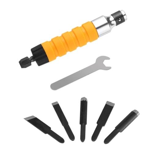 Electric Carving Chisel, Electric Wood Carving Chisel, Electric Hammer with 5 Blades, Woodworking Chisel, Hand Carving, Traditional Crafts, DIY Tools,