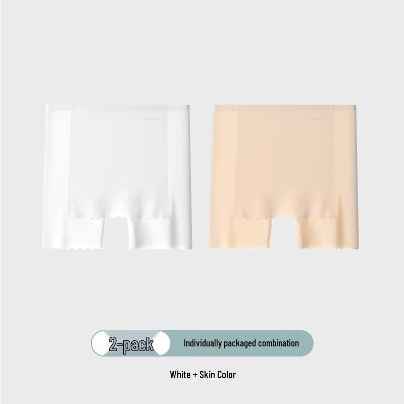 Duoduomian Women's Ice Silk Seamless Safety Shorts (2-Pack)