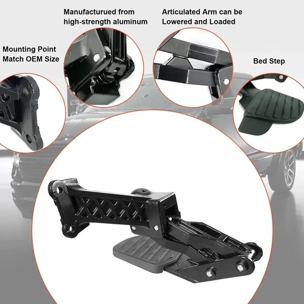 82215842AC 82215842AD 82215842AE Retractable Bumper Truck Tailgate Step Rear Bedstep Black For 2019-2021 Dodge Ram 2500 3500