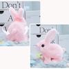 Long Ears Electric Rabbit Plush Toy Walks and Makes Sounds Little Tie-Dyed Rabbit Doll  Kids