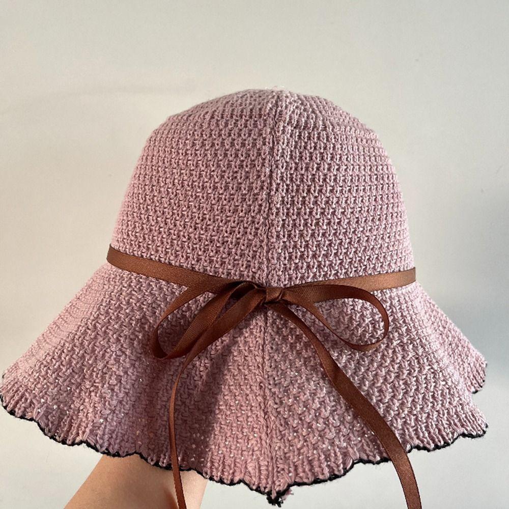 Складная панама Дышащая пляжная кепка Широкополая шляпа рыбака Женская Девичья