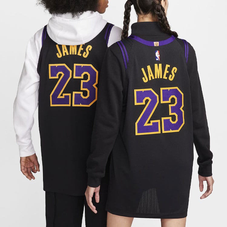 Nike Джерси Nike NBA Swingman для детей старшего возраста LeBron James Los Angeles Lakers City Edition DX8763-012