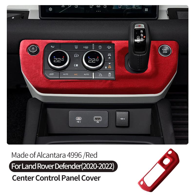 Made of Alcantara Suede Interior Central Gear Lever Console Lid Sheath Shell Cover For Land Rover DEFENDER - Accessories