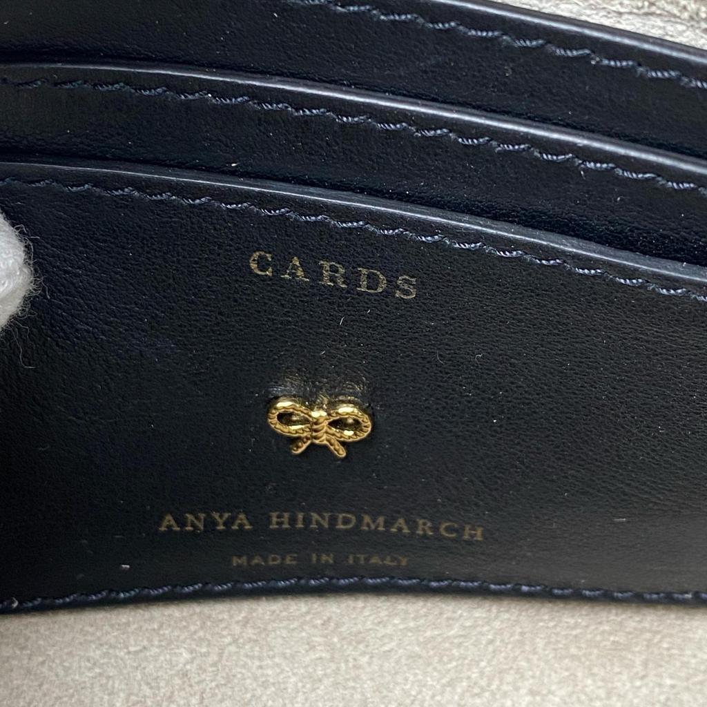Б/у Сумка через плечо Anya Hindmarch черная кожа Женская