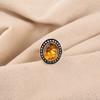 Натуральный цитрин драгоценный камень 925 стерлинговое серебро ювелирные изделия кольцо ручной работы на день рождения RR-62-14