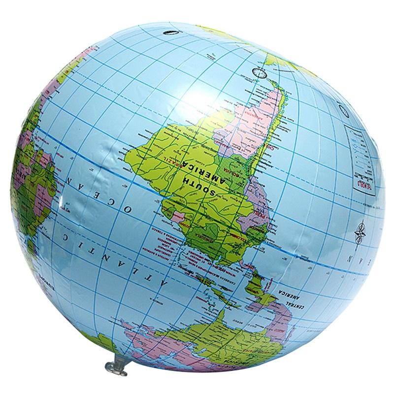 Надувная карта мира Земля География Учитель Помощь Мяч Игрушка Рождественский подарок 38 см