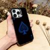 Чехол для телефона с пиковым тузом для iPhone 17,16,15,14,13,12,11 Plus,Pro Max,XS, Цветной серебристый чехол для телефона Funda Cover