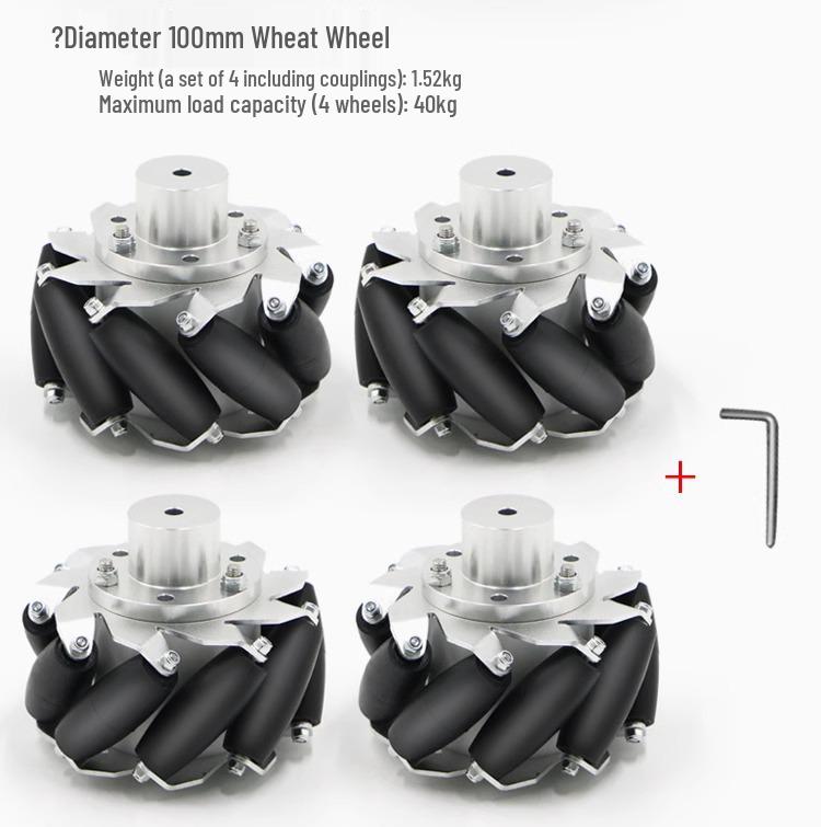High-Quality 60mm Mecanum Wheel Set with Tight-Action Fixed Couplings - Ideal for DIY and Educational Projects