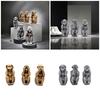 Gold Monkey Sculptures Set of 3 See No Hear No Speak No Evil Figurines for Bookshelf and Bedroom Decoration