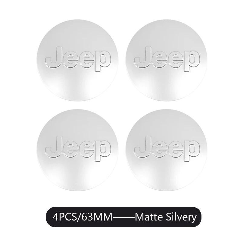 CXVSUD1 4PCS ABS Electroplated Car Wheel Center Hub Caps for Jeep Renegade Wrangler JK Grand Cherokee Compass Patriot Auto Accessories