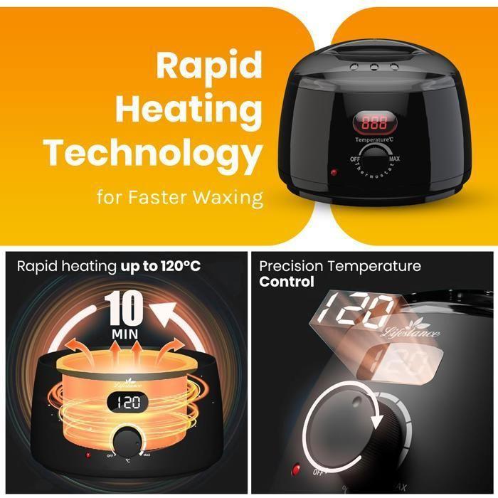 Appareil À Cire - Bolusso - 500 G - 5 Types De Grains - 50 Bâtons - Lotion Après-cire