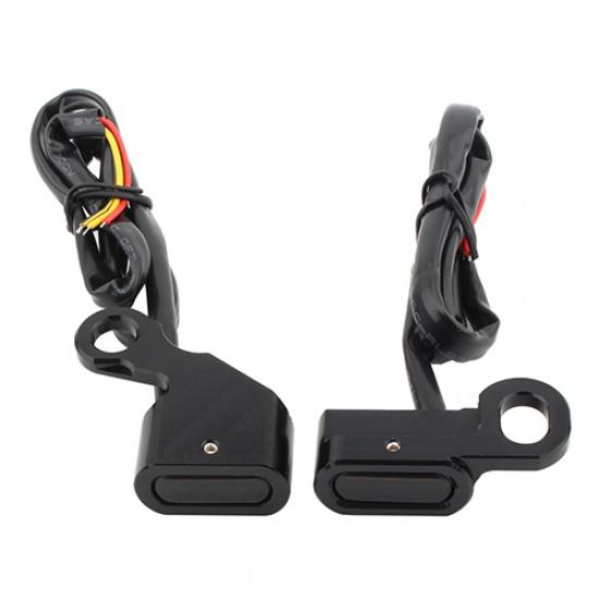 Светодиодный индикатор поворота руля мотоцикла, янтарная лампа для Harley Dyna 1996-2017 Softail Sportster XL