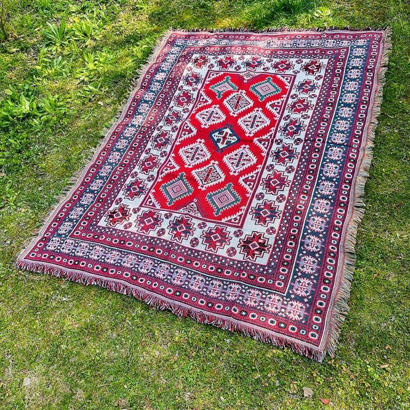 Проволочное одеяло Одеяло для кемпинга Одеяло для пикника Одеяло для дивана Многофункциональное Этническая волна Западное Азиатское одеяло Уличное одеяло