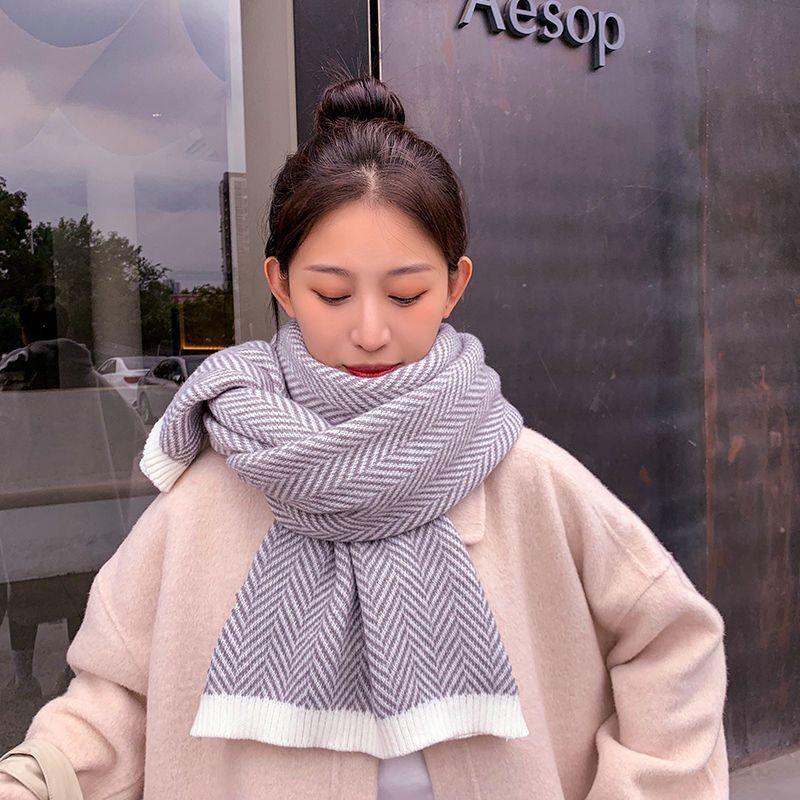 Soft Imitation Cashmere Scarf Elegant Plaid Large Scarves Thick Coldproof Warm Shawl for Women Female Autumn & Winter